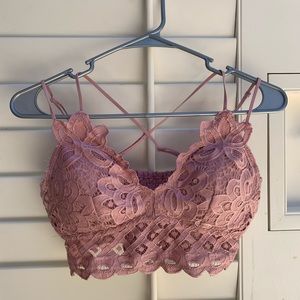 wishlist double strap padded lace bralette